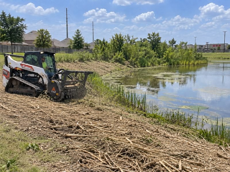 Retention Pond Clearing in Pearland